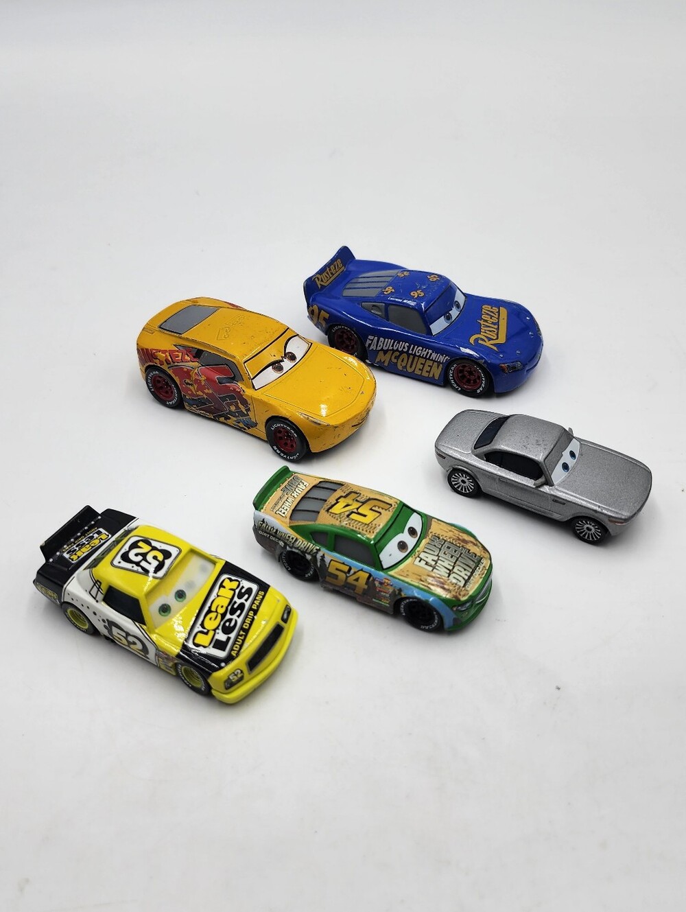 Disney Pixar CARS Movie Mixed Lot 8 Die Cast Pre-owned Racers Flaws